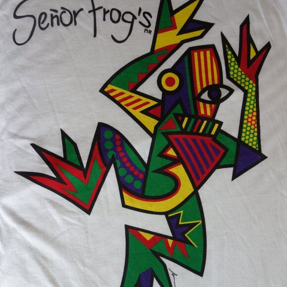 NWT SENOR FROG’S Cancun, Mexico White Tank Dress / Swim Cover Up One Size - Picture 5 of 6